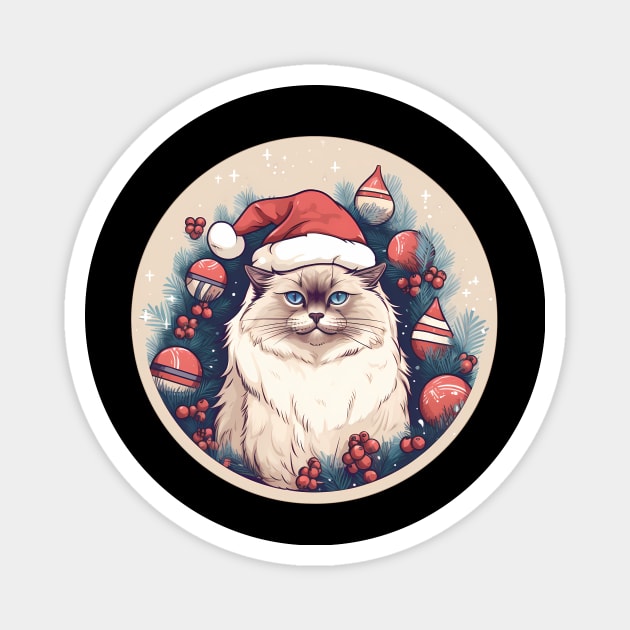 Birman Cat Xmas, Love Cats Magnet by logiamerch